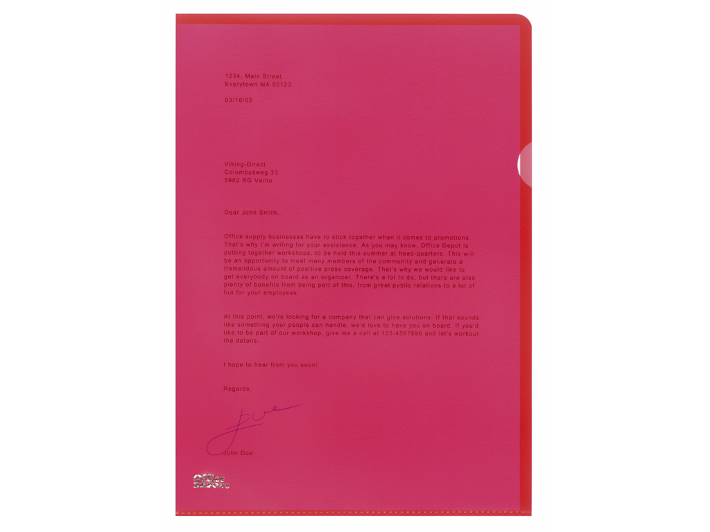 PLASTOMSLAG ESSELTE A4 0,115MM RØD 54834 