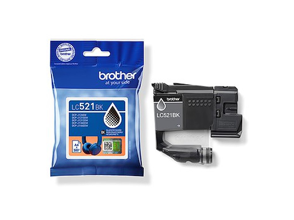 BLÆKPATRON BROTHER LC521BK BLACK 500 SIDER 