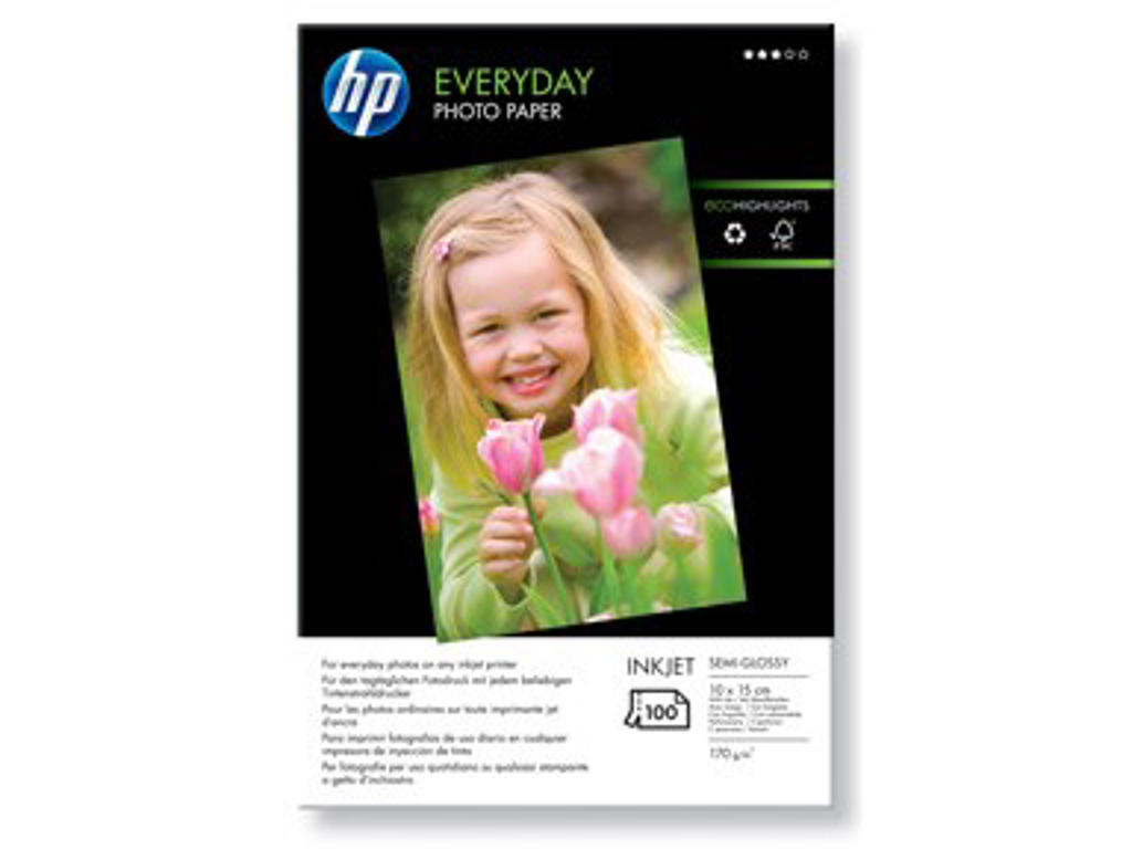 FOTOPAPIR HP 10X15 CM INKJET 200 GR. GLOSSY A 100 ARK 
