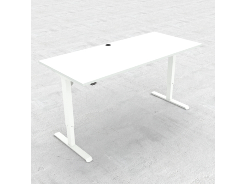 HÆVE/SÆNKEBORD HVID MED HVIDT STEL 180X80CM 501-33 7W172 180-80S3 WM