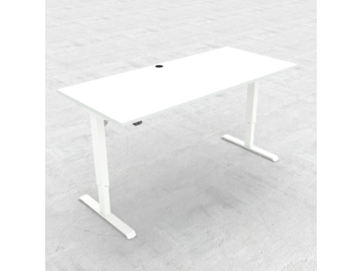 HÆVE/SÆNKEBORD HVID MED HVIDT STEL 180X80CM 501-33 7W172 180-80S3 WM