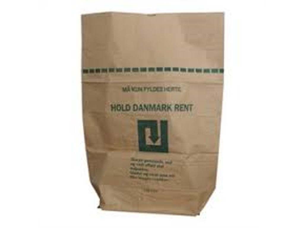 AFFALDSSÆKKE PAPIR 700X950X250MM 2-LAGS VÅDSTÆRK BRUN 