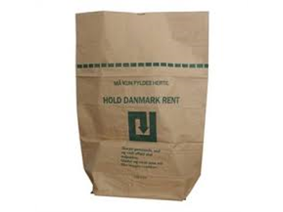 AFFALDSSÆKKE PAPIR 700X950X250MM 2-LAGS VÅDSTÆRK BRUN 