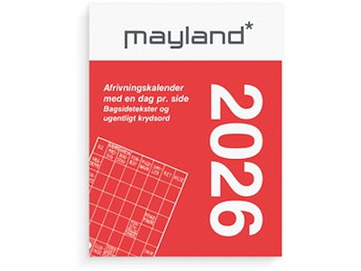 KALENDER MAYLAND 2026 26241000 BRODERIKALENDER M/SPLIT OG  BAGSIDETEKST 6,4X5CM