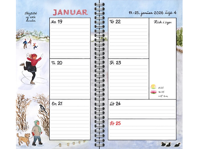 KALENDER PLAKATFORLAGET 2026 UGEKALENDERBOGEN 9,5X17CM 2639 