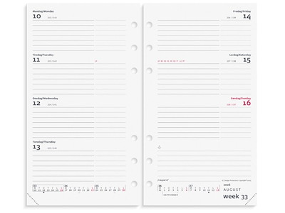 KALENDER MAYLAND 2026 26276500 SYSTEM PP UGEKALENDER TVÆRF. REFILL 16,8X9,5CM