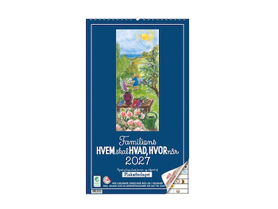 KALENDER PLAKATFORLAGET 2027 FAMILIENS HVEM SKAL HVAD 5 KOLON. 29X48CM 2715