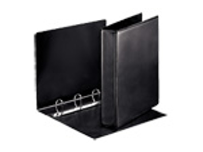 PANORAMABIND A4 M. 2 UDV. LOMMER 4 D-RINGE 40MM, RYG 60MM SORT PP 49763