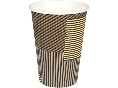 KAFFEBÆGER ABENA CASTRO 11,5CM Ø8CM 33/36CL. BRUN PAP/PE PS. A 50 STK. 