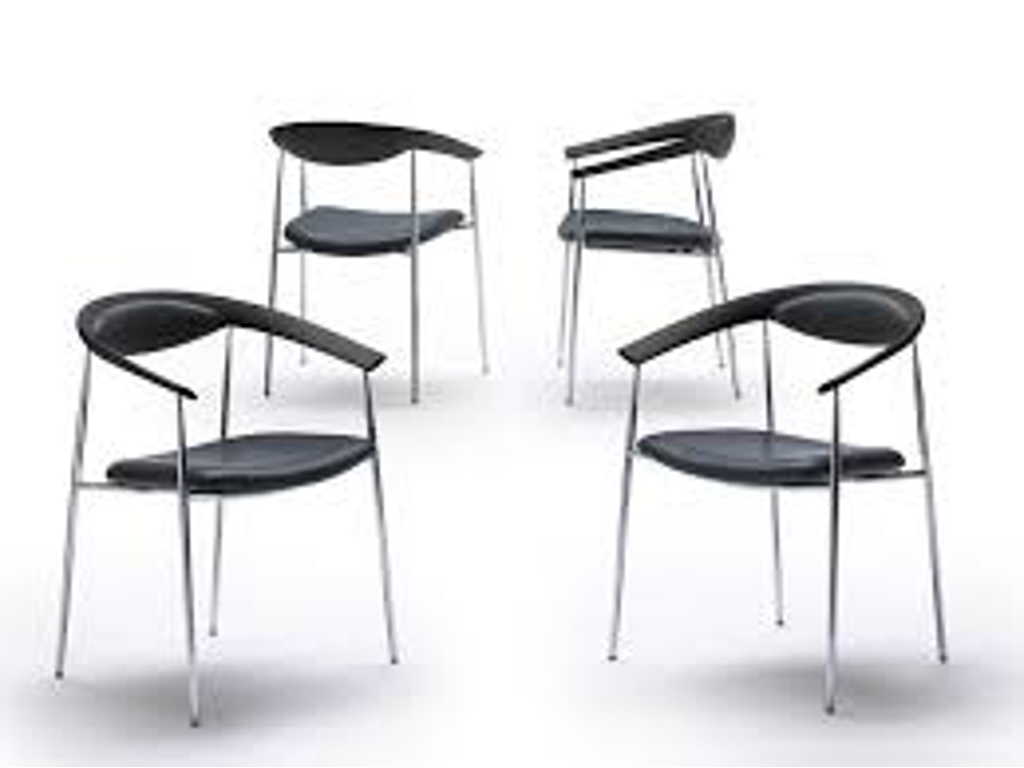 KONFERENCESTOL FUMAC, GALLA MED** SORT LÆDER. KROM STEL. 9485