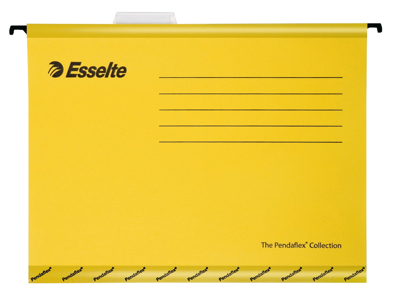 HÆNGEMAPPE ESSELTE STANDARD A4 GUL MED KLAR FANE PENDAFLEX 90314 