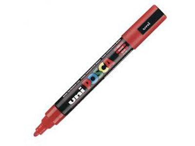 MARKER UNI POSCA PC-5M RED MEDIUM 