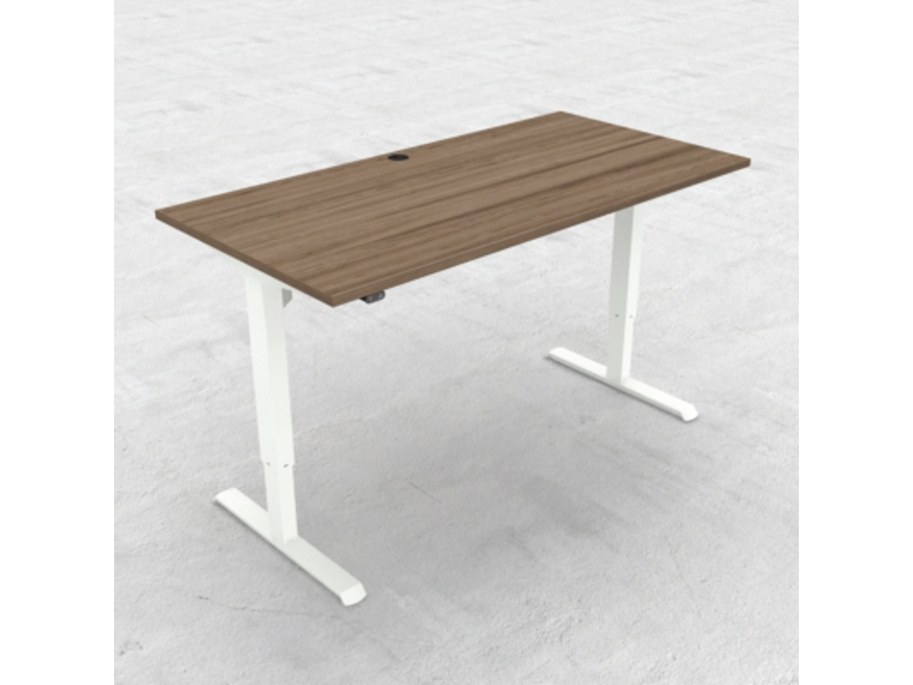 HÆVE/SÆNKEBORD VALNØD MED HVIDT  STEL 160X80CM 501-33 7W152 160-80S3 VM