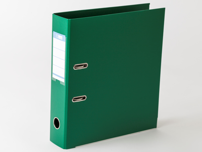 BREVORDNER Q-LINE A4 MED 75MM RYG OG METALSKINNE GRØN 