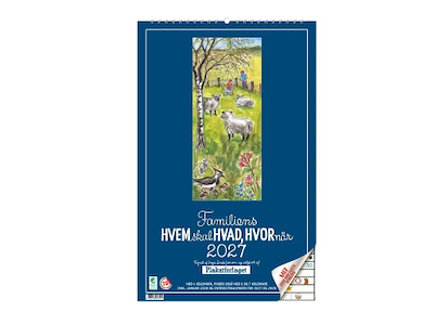 KALENDER PLAKATFORLAGET 2027 LILLE FAMILIENS HVEM SKAL HVAD HVORNÅR 4 KOLONNER 2714