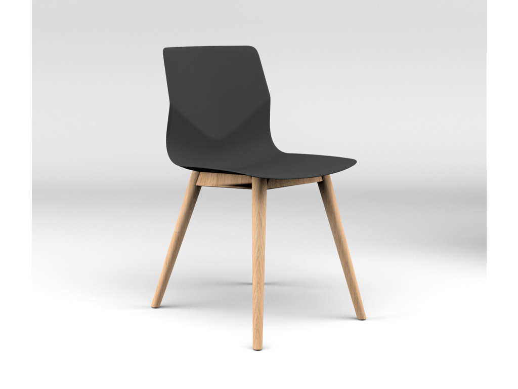 KONFERENCESTOL FOURSURE 44 PLAST- SKAL ANTRAC. SÆDE/PR.2, EG NATUR OLIE SYNERY LDS16 FOUR DESIGN