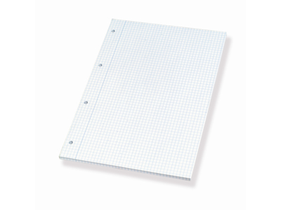 BLOK A4 HVID KVADRERET 60 GR. MED 4 HULLER 100 BLADE 100051946