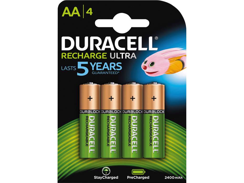 BATTERI DURACELL GENOPLADELIG AA PK. A 4 STK.                   »» 