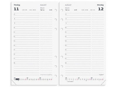 KALENDER MAYLAND 2026 26278500 SYSTEM PP DAGKALENDER REFILL 16,8X9,5CM