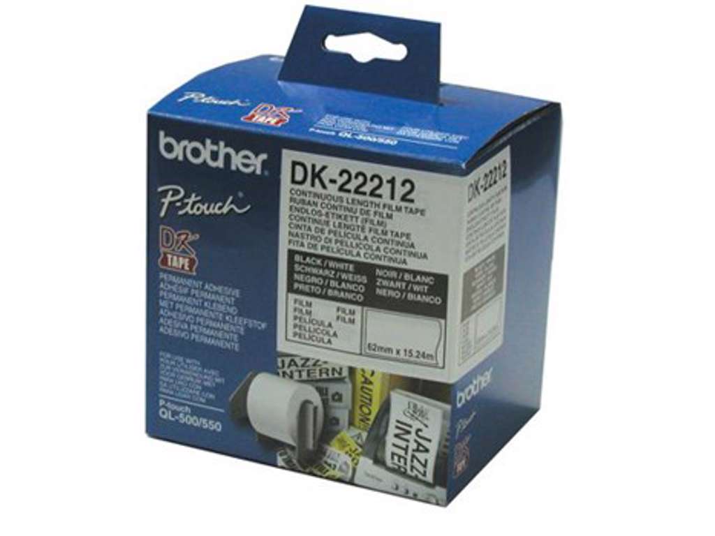 ETIKET BROTHER DK22212 62MMX15,24 M. HVID FILM                   () 