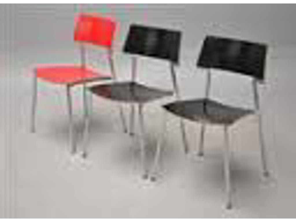 KONFERENCESTOL QUASI U/ARMLÆN *** MELAMIN SORT, CROM 