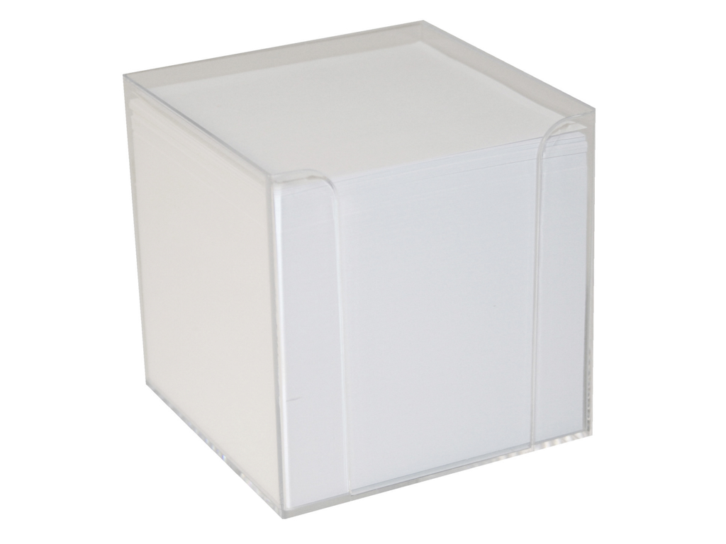 KUBUSDISPENSER KLAR PLAST M/700 ARK HVID 9,5X9,5X9,5CM 