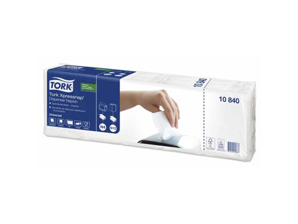 SERVIET TORK N4 XPRESSNAP HVID 1-LAGS 22X33CM A 9000 STK. 10840 
