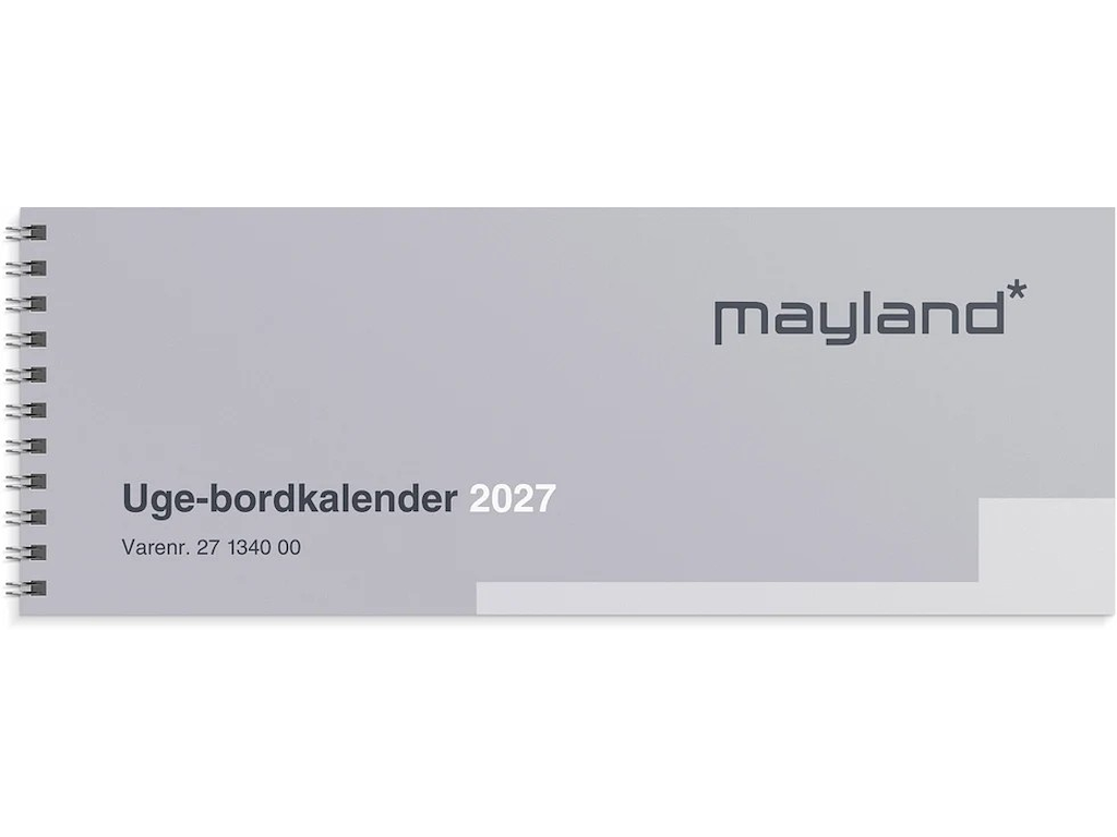 KALENDER MAYLAND 2027 27134000 UGE-BORDKALENDER 9,7X26CM 