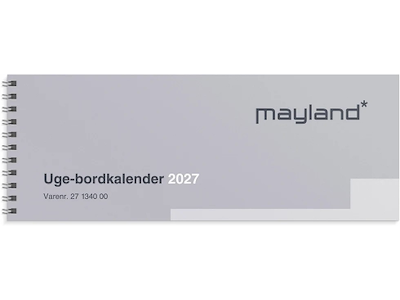 KALENDER MAYLAND 2027 27134000 UGE-BORDKALENDER 9,7X26CM 
