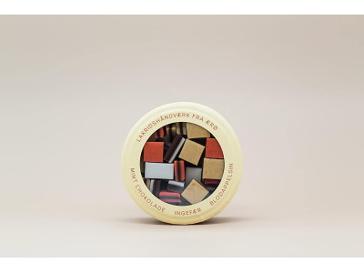 HATTESENS KONFEKTFABRIK LAKRIDS KONFEKT 125GR. MINTCHOKOLADE, INGEFÆR OG BLODAPPELSIN