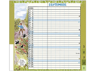 KALENDER PLAKATFORLAGET 2026 REFILL LOMMEBOGEN 9,5X17,5CM 2628 