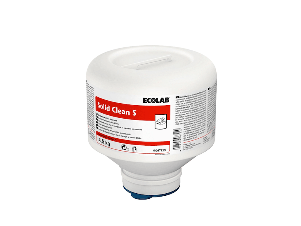 MASKINOPVASK ECOLAB SOLID CLEAN S UDEN KLOR 4 X 4,5KG.