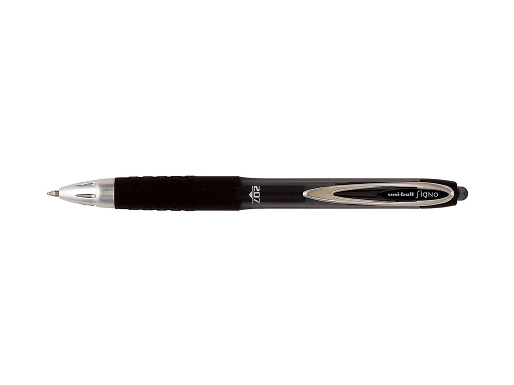 ROLLERPEN UNI-BALL SIGNO FINE UMN-207 MED KLIK 0,7MM SORT 