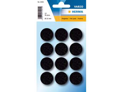 FILTSKÅNER SORT EL. HVID, Ø22MM PK. A 12 STK./ Ø28MM PK. A 8 STK. 