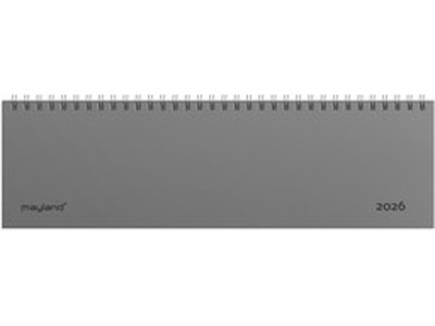 KALENDER MAYLAND 2026 26130000 DAG-UGE BORDKALENDER GRÅ PP-PLAST 