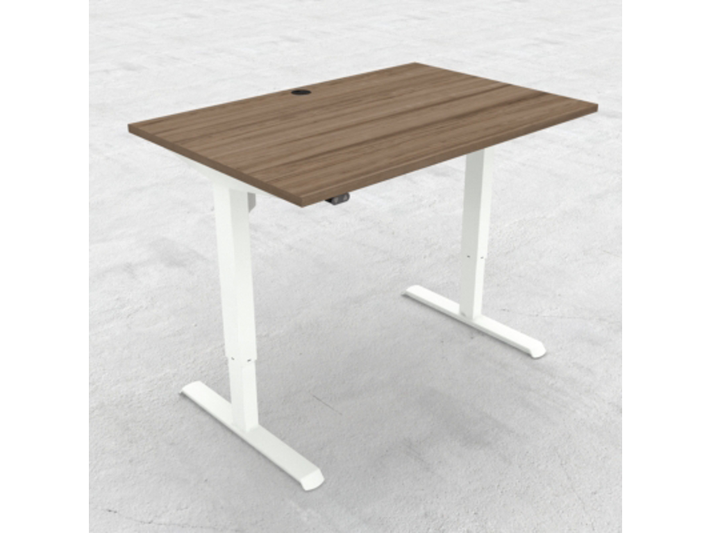 HÆVE/SÆNKEBORD VALNØD MED HVIDT STEL 120X80CM 501-33 7W112 120-80S3 VM