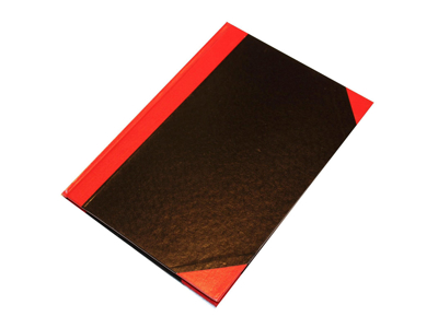 BLOK KINANOTES A4 RØD/SORT 80 BL. LINIERET 