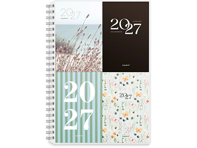 KALENDER MAYLAND 2027 27200400 UGEKALENDER HØJFORMAT M/4 ILL. PP-PLAST 14,8X21CM