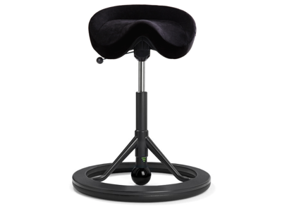 KONTORSTOL BACK APP 2.0 MED  SORT STEL. SORT ALCANTARA STOF 1008A-B-1-9400