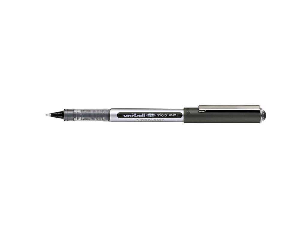 ROLLERPEN UNI-BALL UB-150 EYE MICRO 0,2MM SORT 70% GENBRUGSPLAST