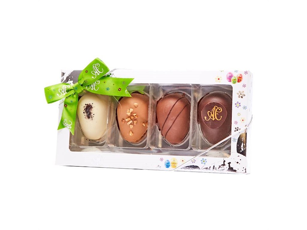 AALBORG CHOKOLADEN PÅSKEÆSKE MED 4 STK. MARCIPANÆG 120GR. 50201