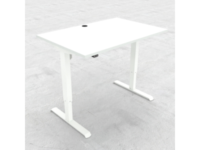 HÆVE/SÆNKEBORD HVID MED HVIDT STEL 120X80CM 501-33 7W112 120-80S3 WM