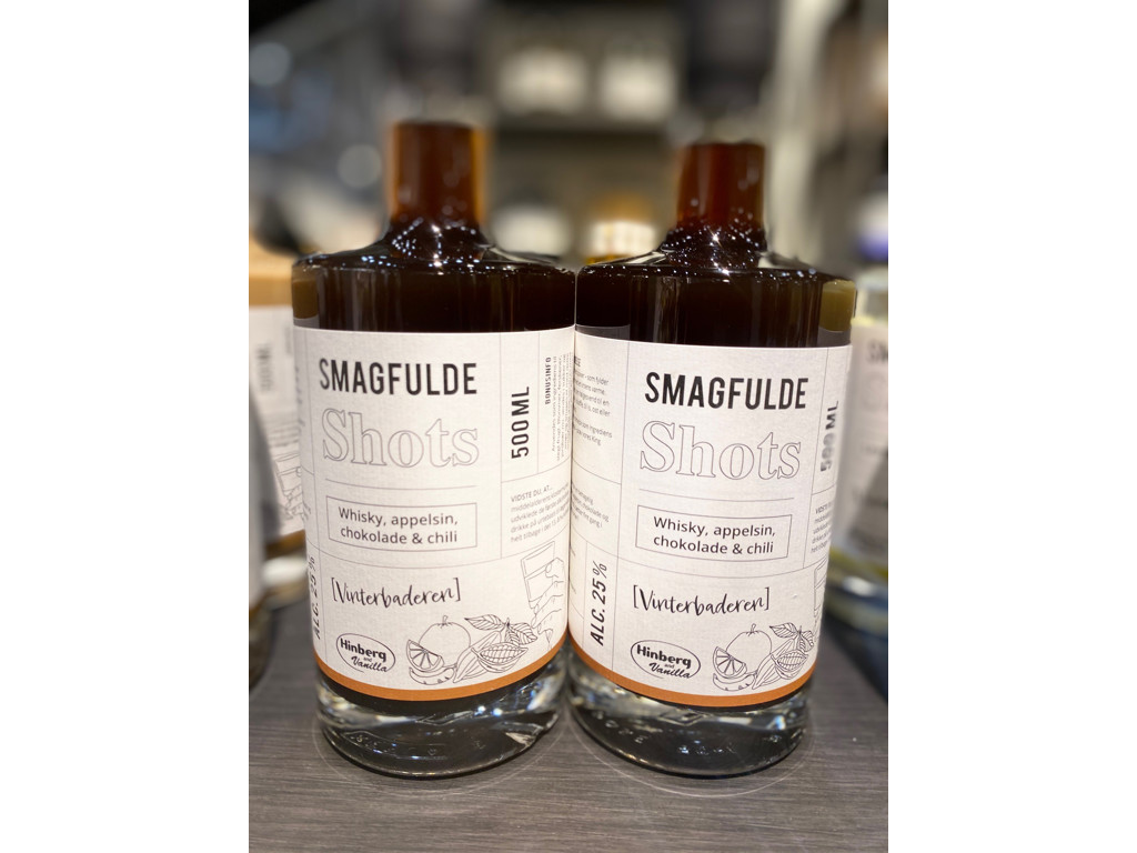 HINBERG SHOT WHISKY, APPELSIN, CHOKOLADE OG CHILI 25% 50CL. VINTERBADEREN