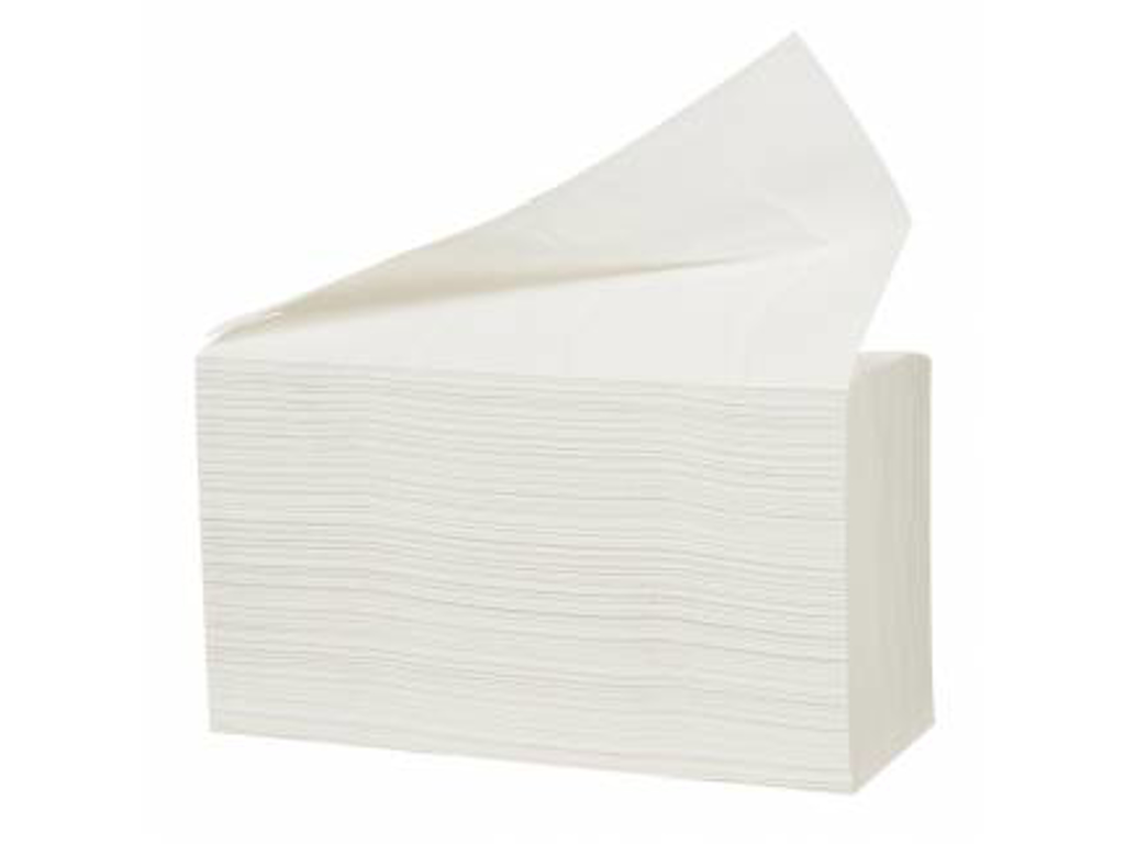 HÅNDKLÆDEARK 2-LAGS Z-FOLD NATUR 24X20X8CM A 4000 ARK  ERSTATTER 114111 SOM ER UDGÅET