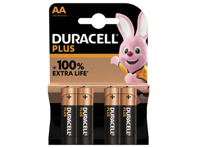 BATTERI DURACELL PLUS POWER AA  4 STK. 