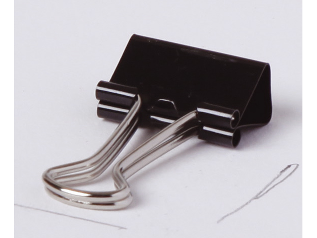 PAPIRKLEMME STÅL FOLD BACK 19MM BNT 744210