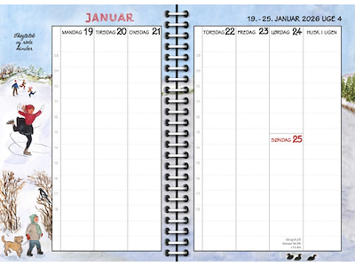KALENDER PLAKATFORLAGET 2026 UGEKALENDER M. KOLONNER 13,5X17,5CM 2637 