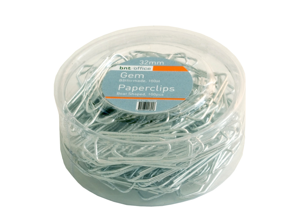 CLIPS BNT 32 MM BLANKE A 100 STK.  744900