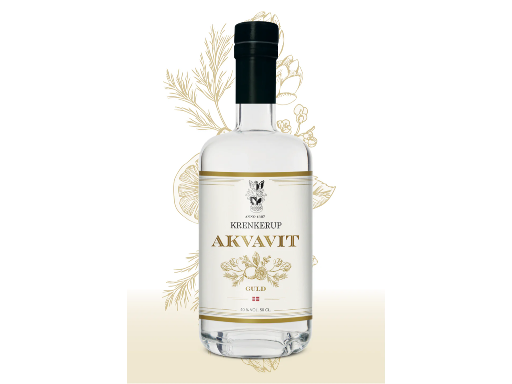 SNAPS KRENKERUP GODS 50CL. 40% AKVAVIT GULD