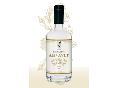 SNAPS KRENKERUP GODS 50CL. 40% AKVAVIT GULD